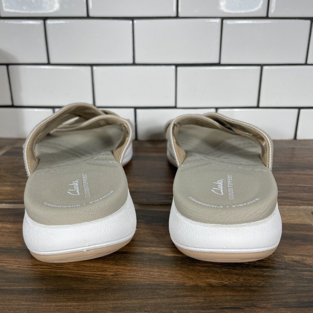 Clarks Mira Isle Shoes Womens Size 7.5 Sand Cloudsteppers Slide Sandal - Picture 6 of 14